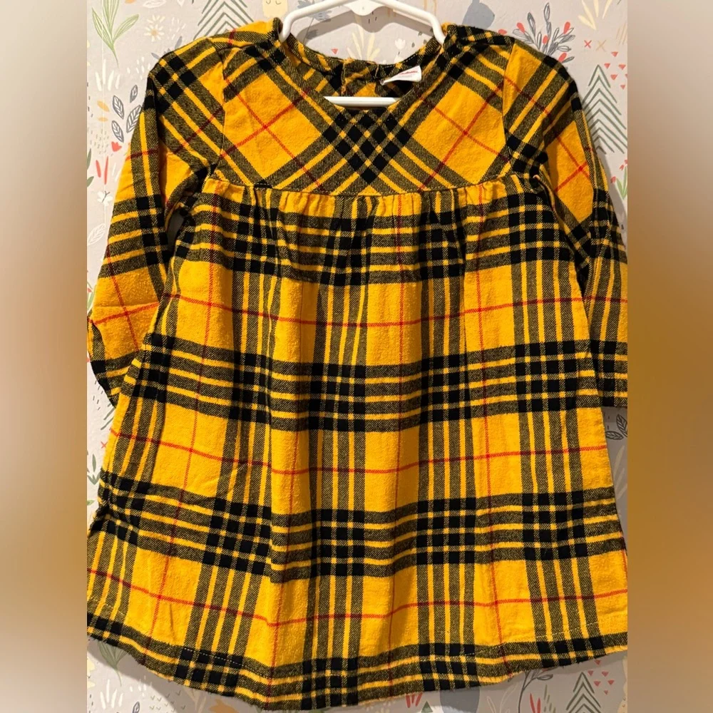 Hanna Andersson Yellow Plaid/Tartan Hanukkah Christmas Dress 2T Yellow Plaid
